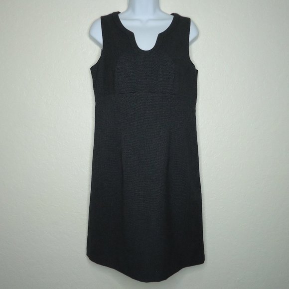 LOFT* Women's Sleeveless Fully Lined U-Scoop Neckline Textured Midi Dress~Size 6 - Picture 1 of 11